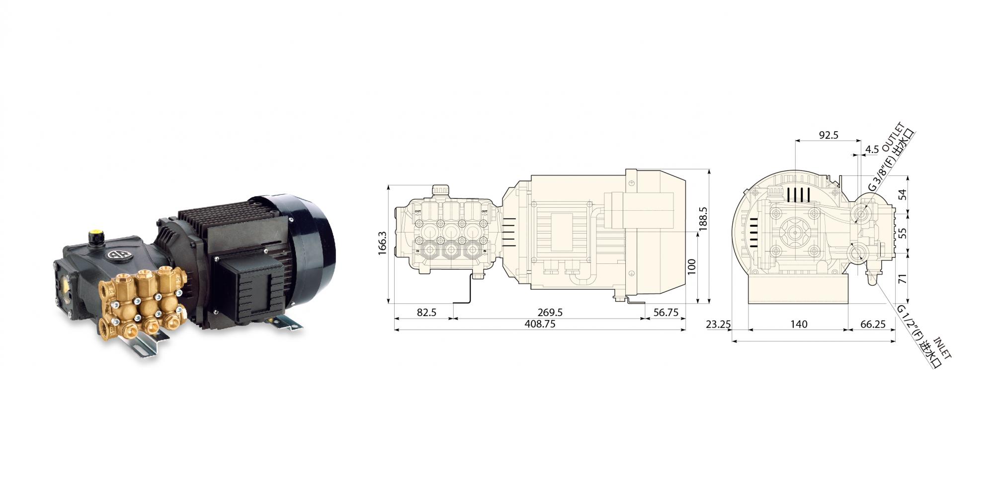 Annovi Reverberi Hochdruck-Motorpumpe HRC 08.15 8L 150B 1450UPM